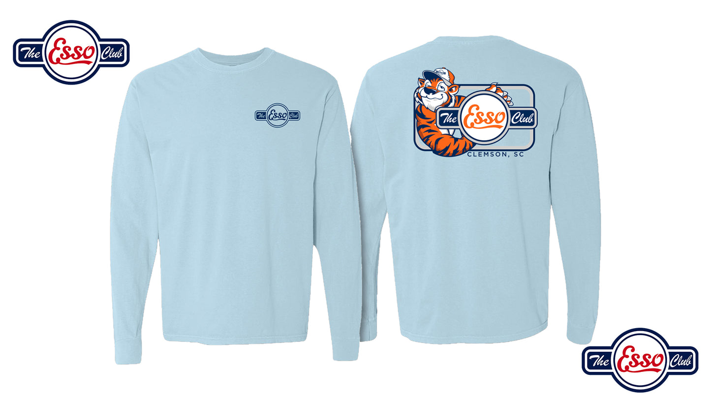 Long Sleeve Baby Blue Marque Tiger shirt