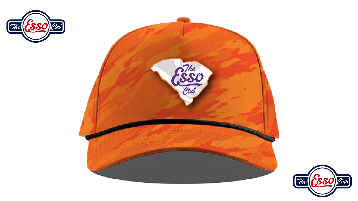 Orange Camo Braided SC Patch Hat